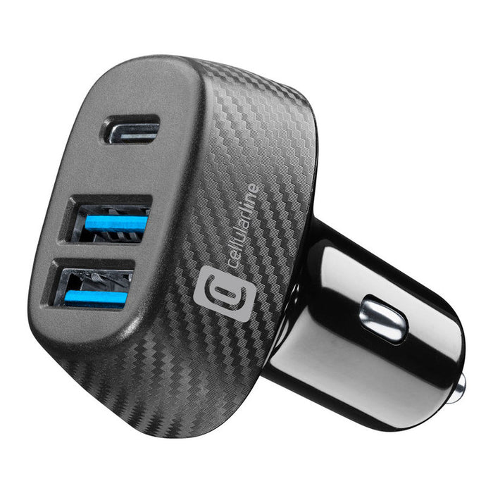ЗАРЯДНО 12V 2XUSB-A + USB-C 44W