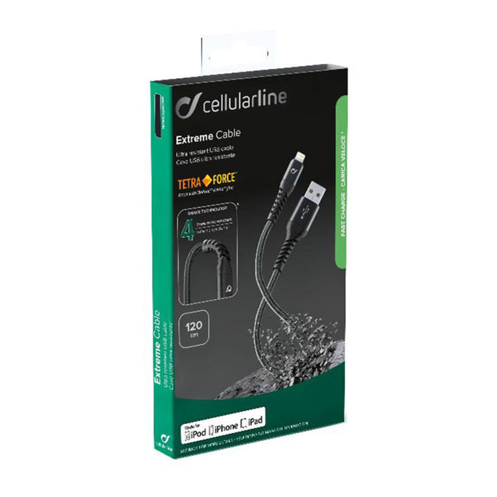 КАБЕЛ TETRA FORCE USB-A-LIGHTNING 1.2 m