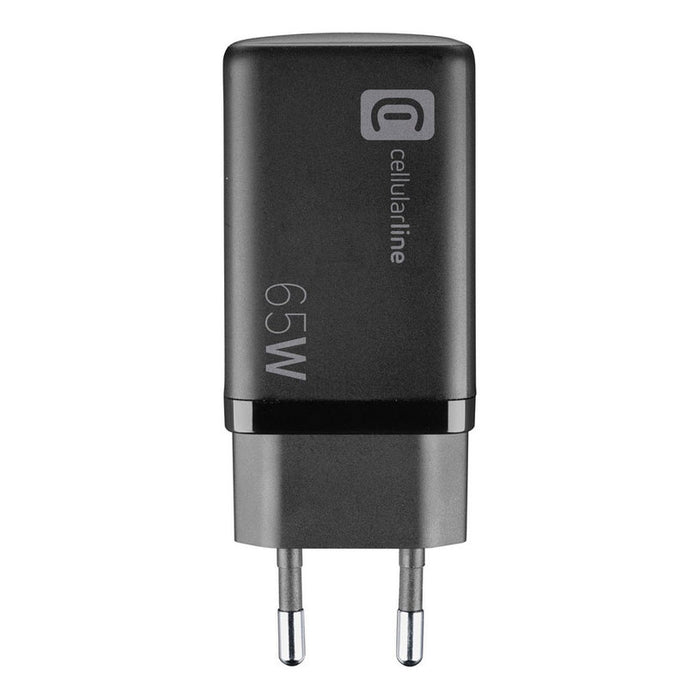 ЗАРЯДНО 220V 65W PD GAN USB+2xTYPE-C BK