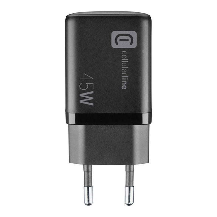 ЗАРЯДНО 220V 45W PD GAN USB+TYPE-C BK^