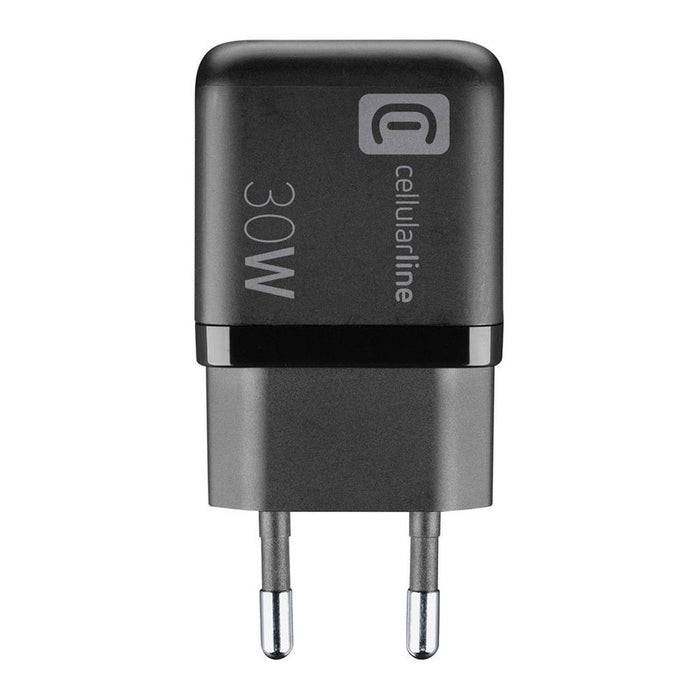 ЗАРЯДНО 220V 30W PD GAN USB+TYPE-C BK^