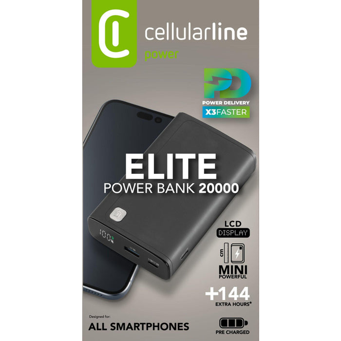 Външна батерия Cellularline ELITE 20000 mAh