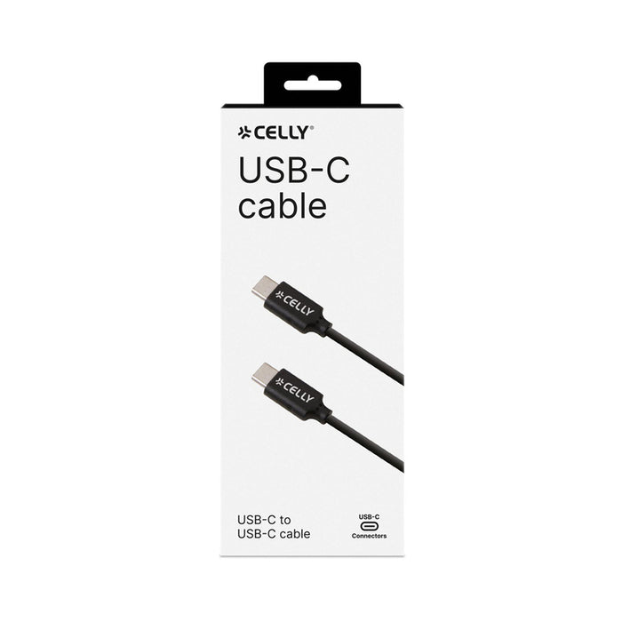 КАБЕЛ CELLY USB-C TO USB-C 60W 1M BK