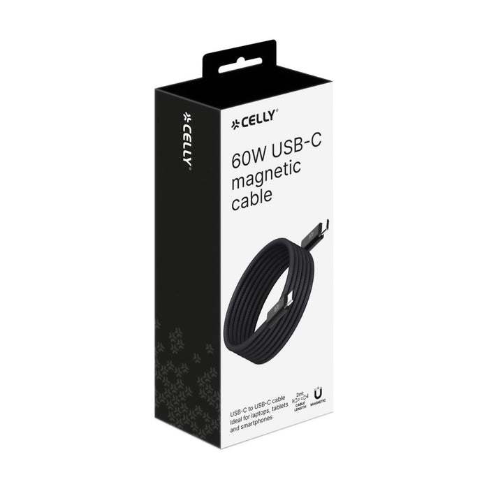КАБЕЛ CELLY USB-C to C 60W 2m MAGNETIC