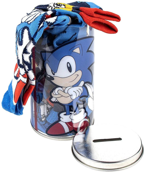 Kомплект чорапи Cerda Sonic - В кутия-касичка, размер 35/38