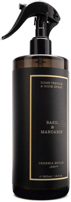 Спрей за текстил Cereria Molla - Basil & Mandarin, 500 ml