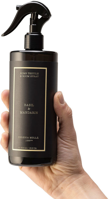 Спрей за текстил Cereria Molla - Basil & Mandarin, 500 ml