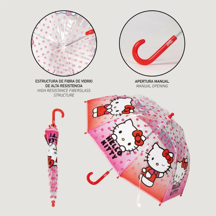 Чадър Hello Kitty Розов 45 cm Ø 45 cm