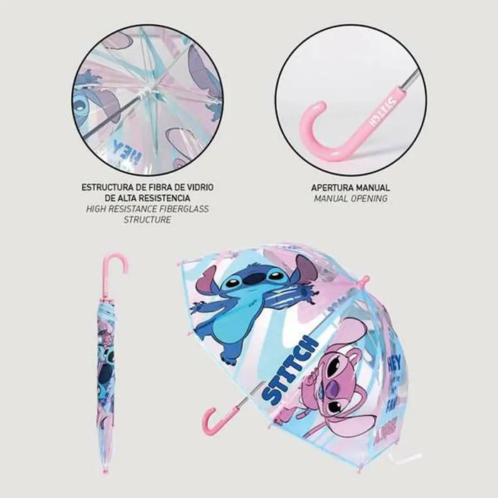 Чадър Stitch Розов Ø 71 cm
