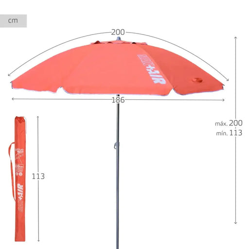 Чадър Aktive Корал Ø 200 cm 200 x 200 x 200 cm 200 x 198 x