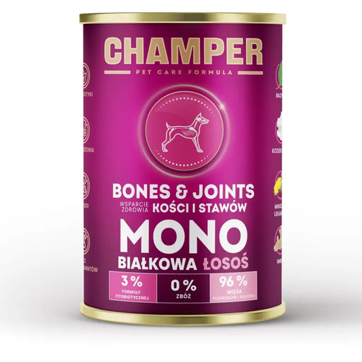 CHAMPER BONES&JOINTS MONOBIAŁKOWA łosoś mokra karma dla psa