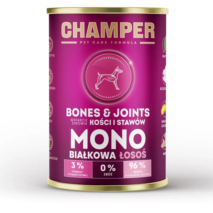 CHAMPER BONES&JOINTS MONOBIAŁKOWA łosoś mokra karma dla psa
