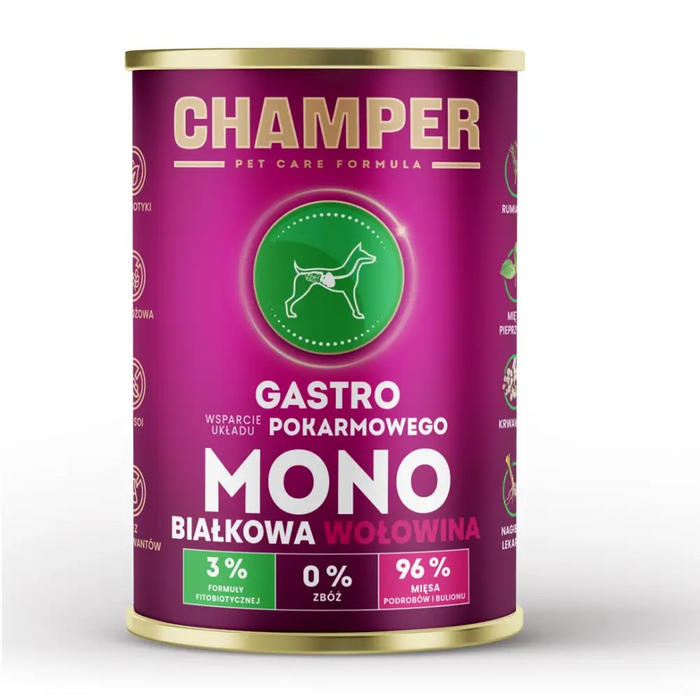 CHAMPER Gastro Beef - мокра храна за кучета - 400