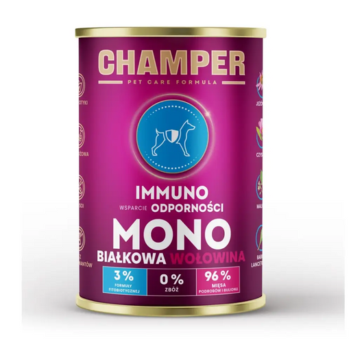 CHAMPER Immuno Beef - мокра храна за кучета - 400