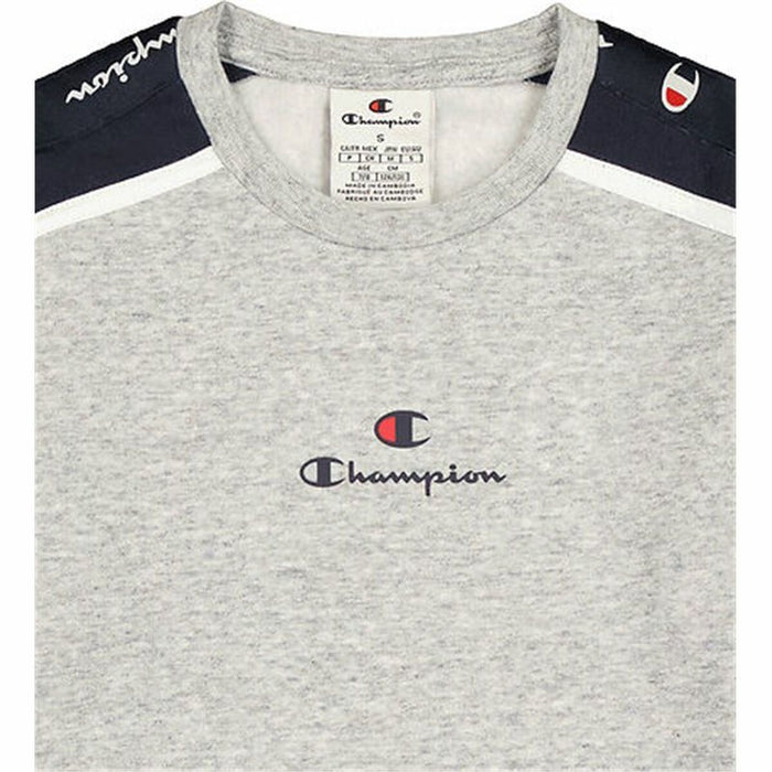 Детски суичър без качулка Champion Светло сив