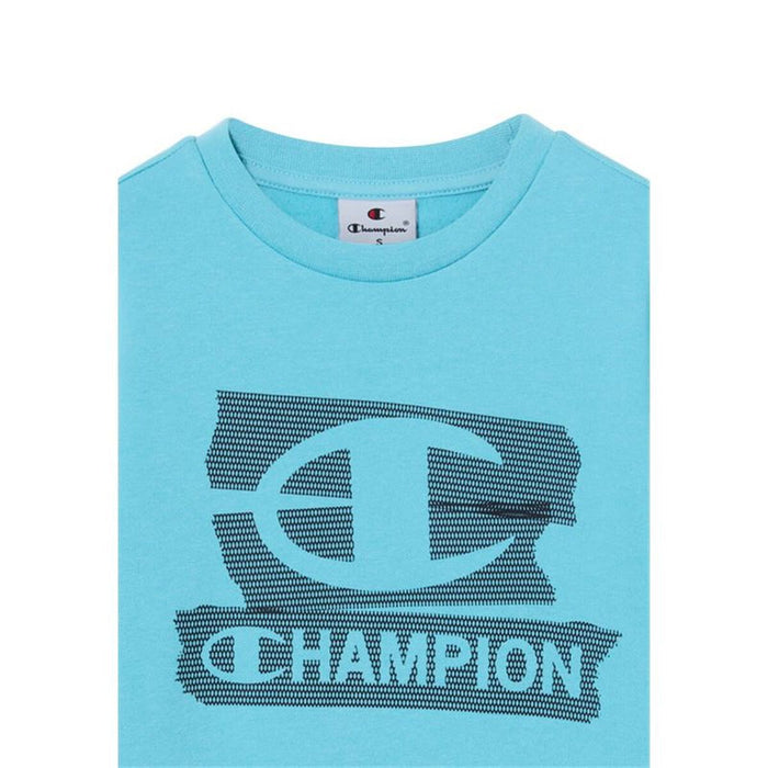 Детски суичър без качулка Champion Graphic Shop Син Вода