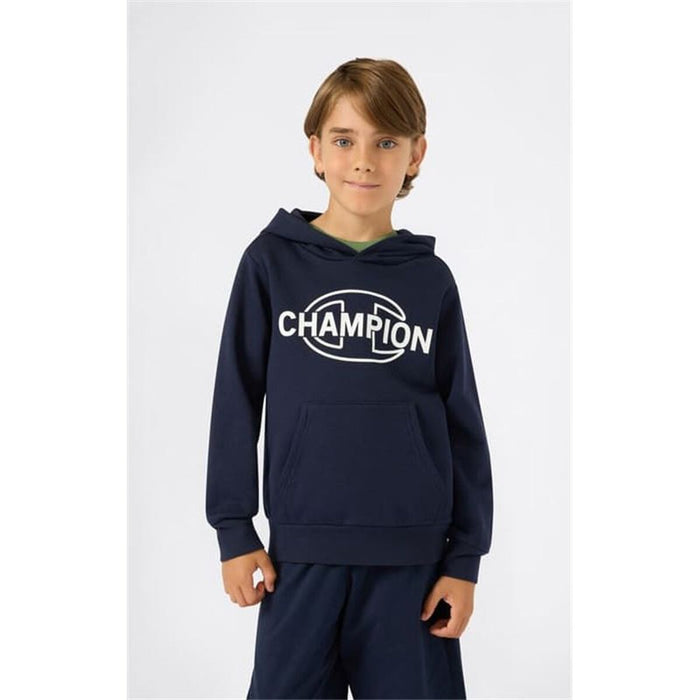 Детски суичър с качулка Champion Champion Graphic Shop Морско син