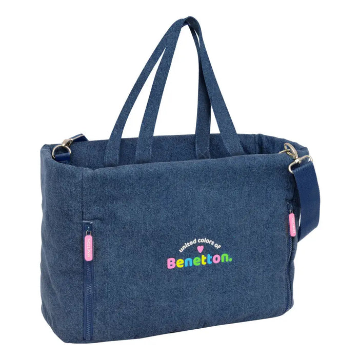 Чанта Benetton Denim Син 40 x 31 x 17 cm