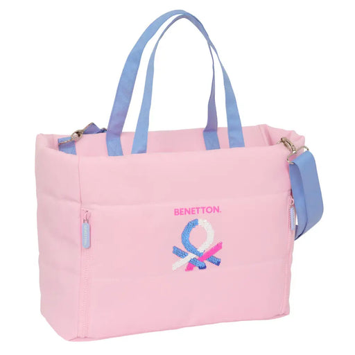 Чанта Benetton Pink Розов 40 x 31 x 17 cm