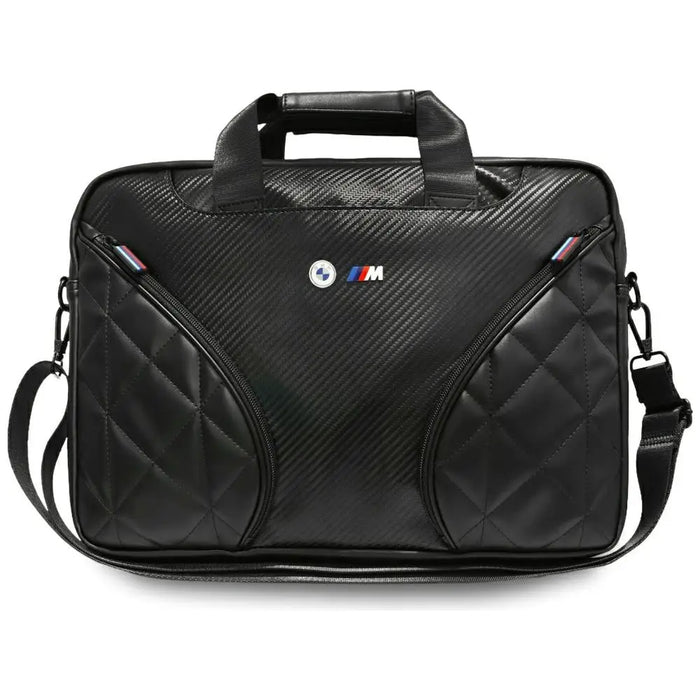 Чанта за лаптоп BMW Carbon Pockets & Metal Logo 16’’ - Черна