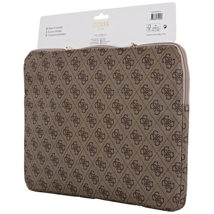 Чанта за лаптоп Guess Sleeve 4G с джоб с триъгълник с цип