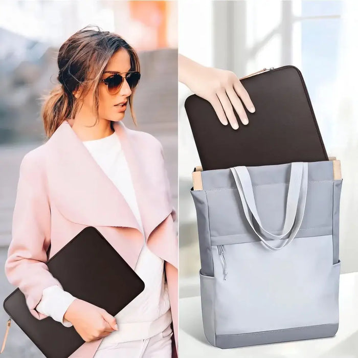 Чанта за лаптоп от полар Tech-Protect 13-14’’ - кафява