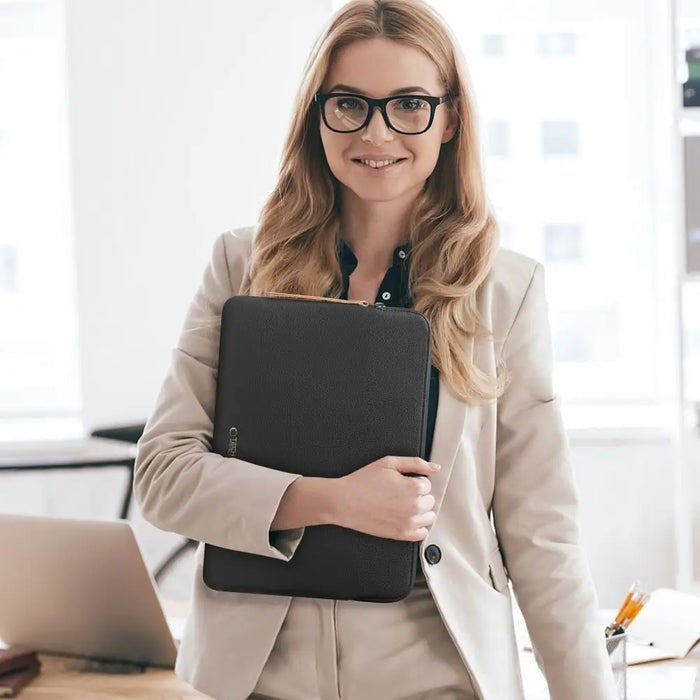 Чанта за лаптоп Tech-Protect Fleece 13-14 - черна