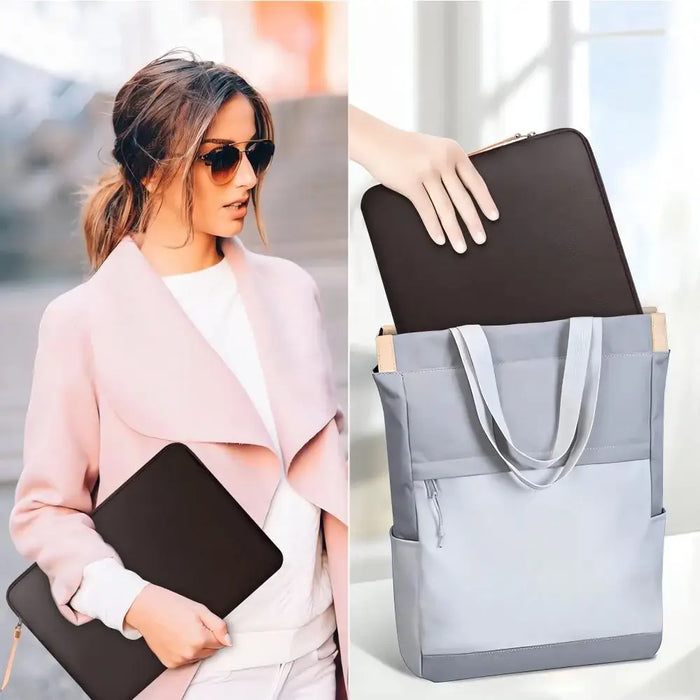 Чанта за лаптоп Tech-Protect Fleece 15-16 - кафява