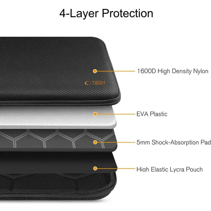 Чанта за лаптоп Tech-Protect Hardpouch 13-14 - Черна