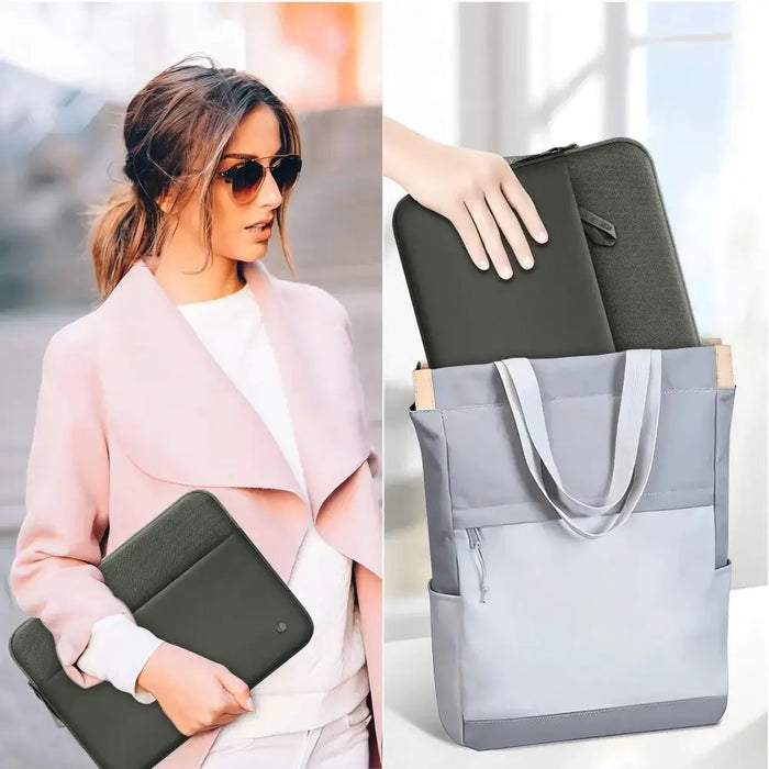 Чанта за лаптоп Tech-Protect Sleeve 13-14 - зелена