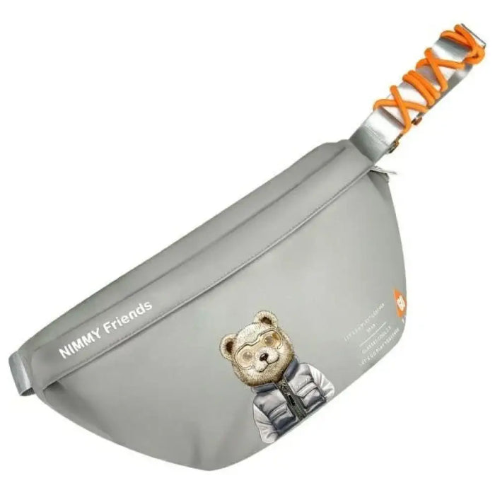 Чанта за през рамо Nimmy Crossbody Cool&Cute 2.0 Bear - сива
