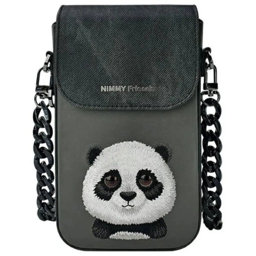 Чанта за телефон Nimmy Big Eyed Pet 2.0 Panda - черна