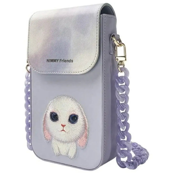 Чанта за телефон Nimmy Big Eyed Pet 2.0 Rabbit - лилава