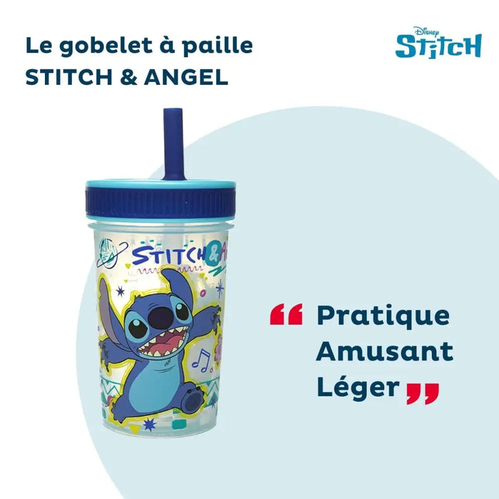 чашата за обучение ThermoBaby LILO & STITCH 420 ml Син