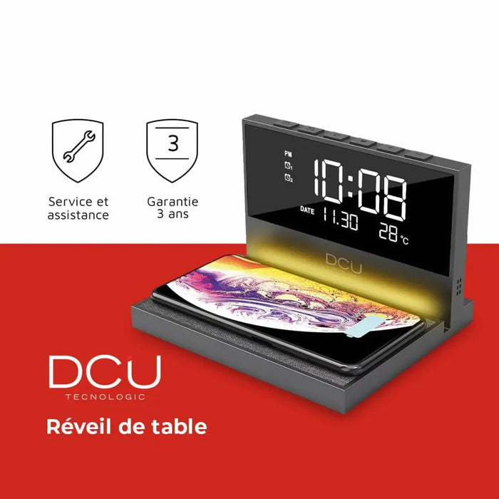 Часовник с аларма DCU 37300830 Черен