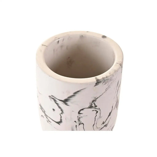 Чаша DKD Home Decor Бял Черен Цимент 7 X 7 X 9,5 CM