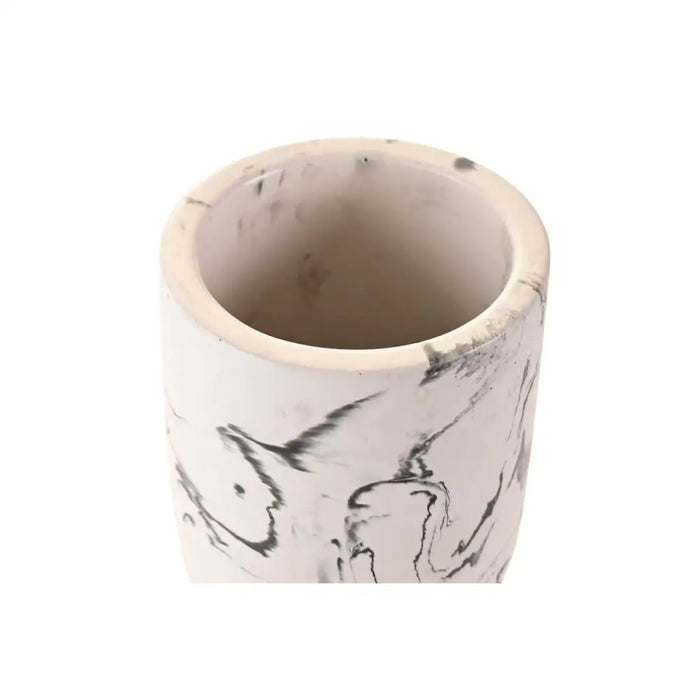 Чаша DKD Home Decor Бял Черен Цимент 7 X 7 X 9,5 CM