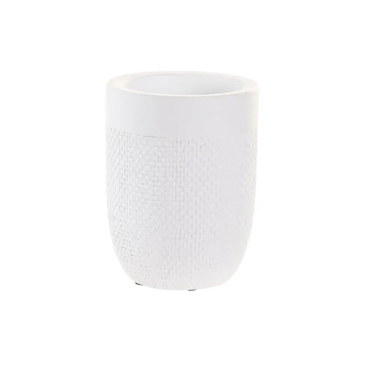 Чаша DKD Home Decor Бял Цимент 8 x 8 x 10,5 cm