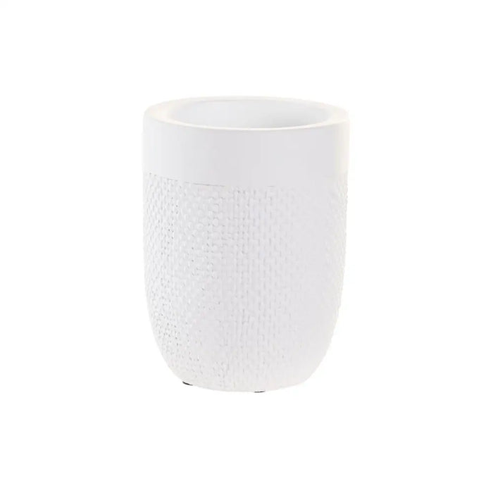Чаша DKD Home Decor Бял Цимент 8 x 8 x 10,5 cm
