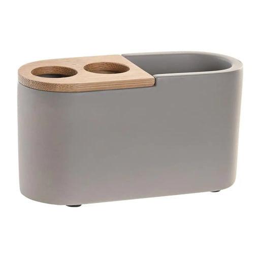 Чаша DKD Home Decor Сив Естествен Бамбук Цимент 11 X 4,5 X