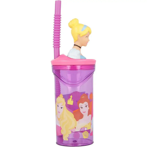 Чаша със Сламка Disney Princess CZ11334 3D Розов
