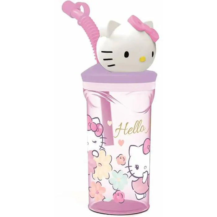 Чаша със Сламка Hello Kitty 360 ml 3D