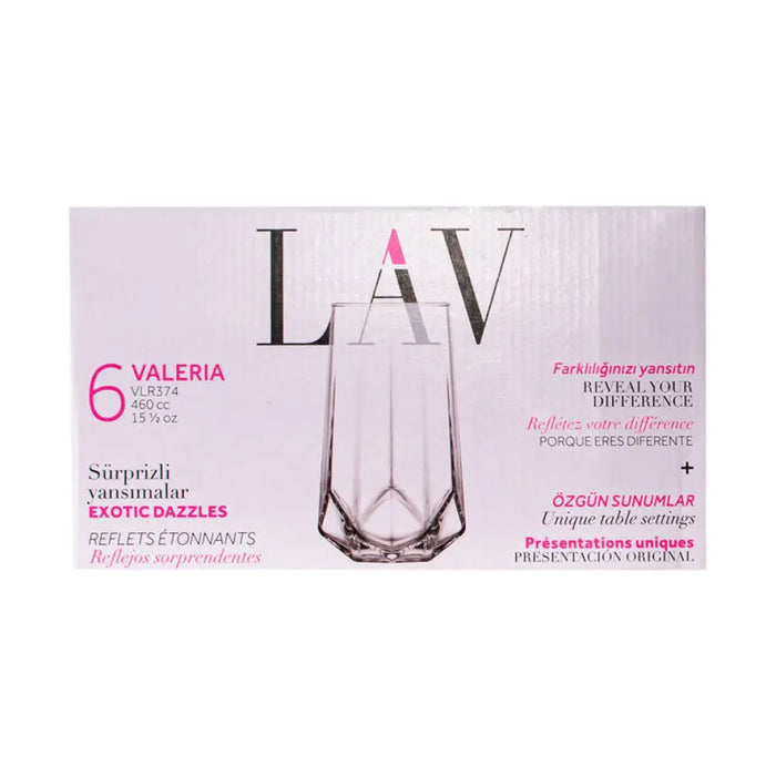 ЧАША ЗА БЕЗАЛКОХОЛНО 460 ML 6 БР VALERIA LAV
