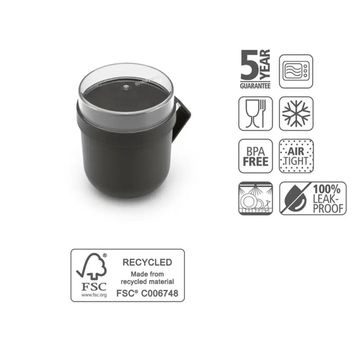 ЧАША ЗА ХРАНА DARK GREY BRABANTIA MAKE&TAKE