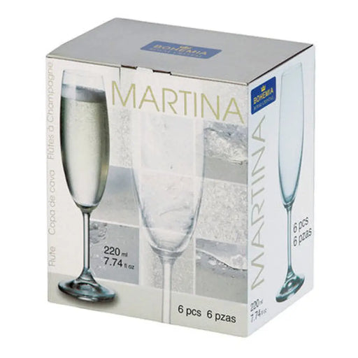 ЧАША ЗА ШАМПАНСКО 220ML 6БР MARTINA BOHEMIA