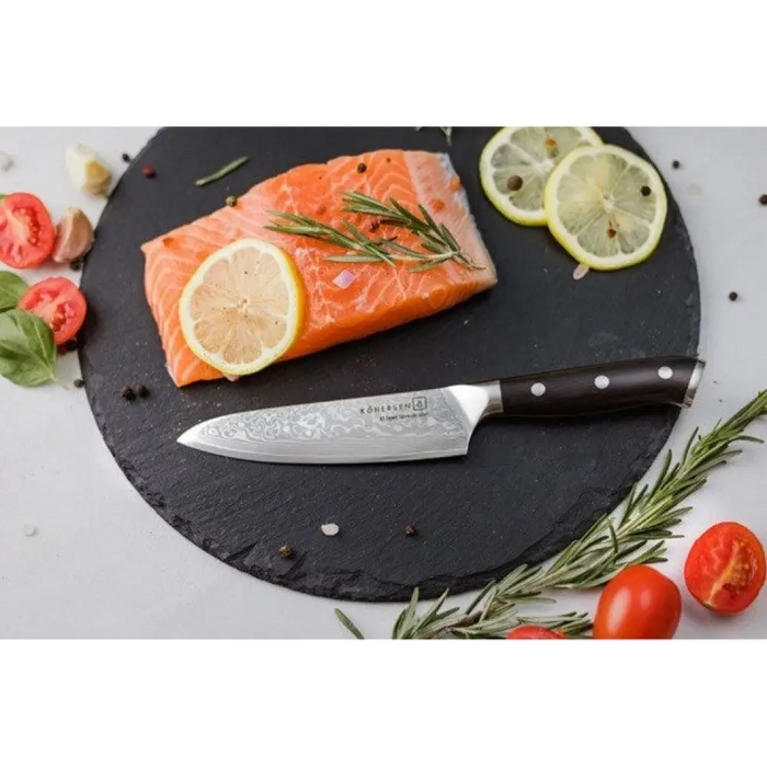 Chef Kohersen Elegance Ebony Wood Нож за готвач Дамаска