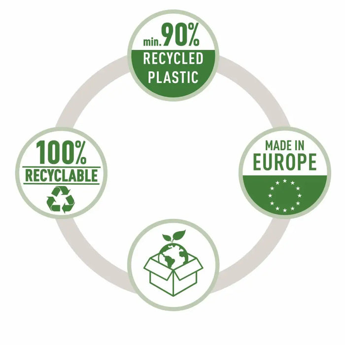 Чекмедже за Картотека Leitz Черен Рециклирана пластмаса