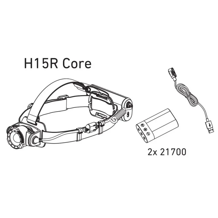 Челно фенерче LEDLENSER H15R CORE черно