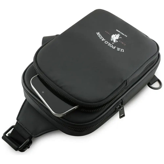 Черна чанта за телефон US Polo Petit Pique Crossbody Arch