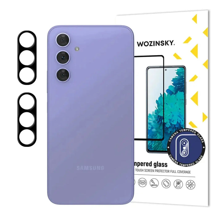 Черно Wozinsky пълно стъкло за камера за Samsung Galaxy A17